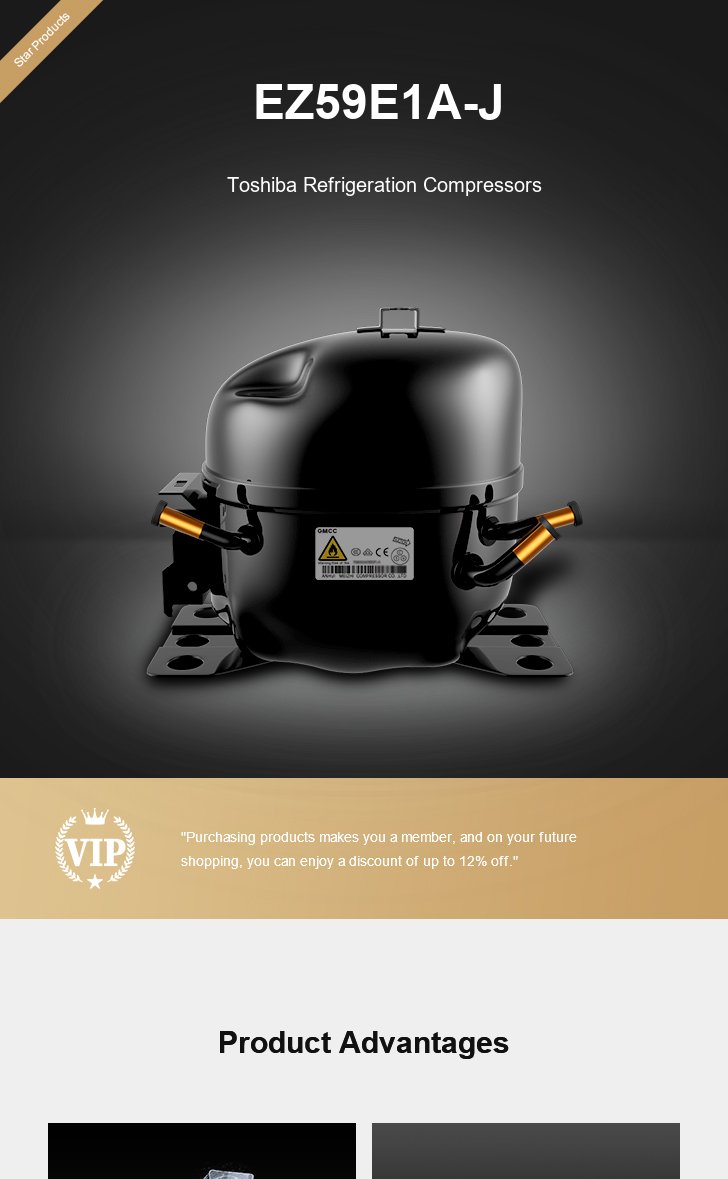 Toshiba Compressor EZ59E1A-J, technical parameters pdf, structure diagram